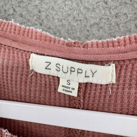 Z Supply Val Thermal Long Sleeve Knit Top Size Small Relaxed Fit Slouchy Dolman - Picture 8 of 8